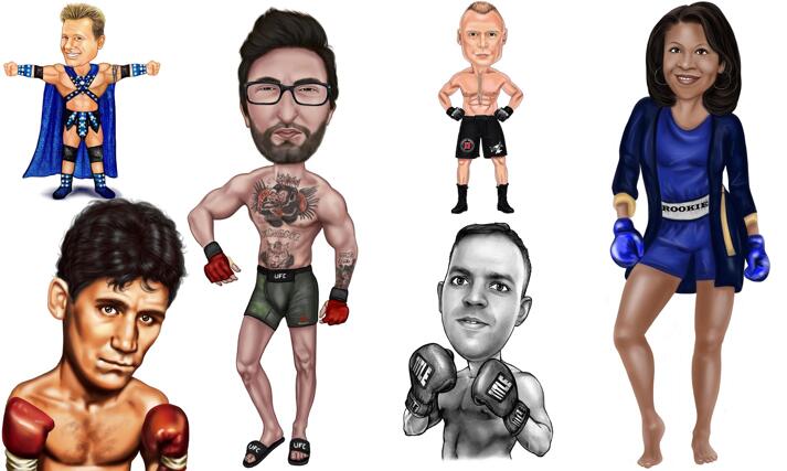 Boxing Caricature large example