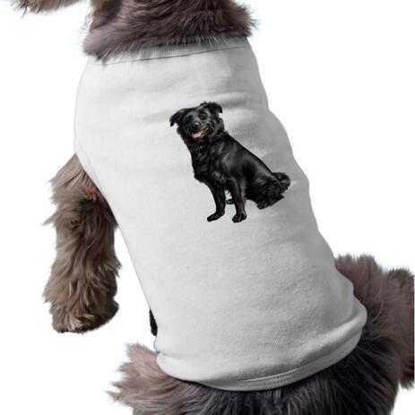 Dog Caricature Printed on Pet Shirt - example