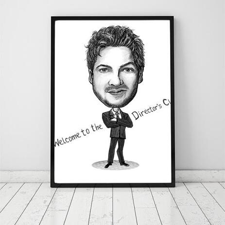 Poster with Business Caricature - example