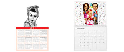 Kids Calendar Caricature