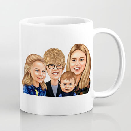 Friends Caricature on Coffee Mug - example