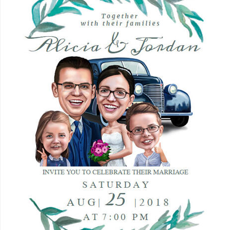 Wedding Family Portrait from Photos - example