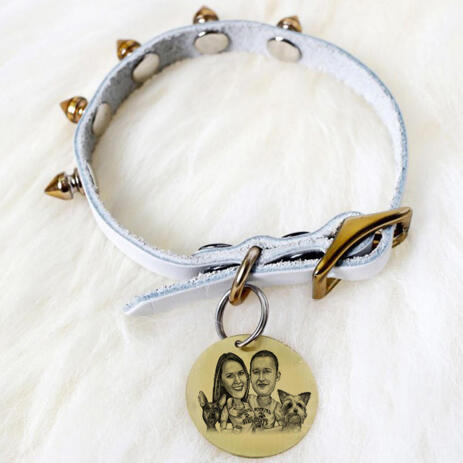 Group Pets Caricature Pet Tag - example