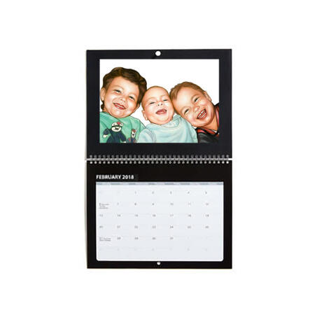Brothers Caricature from Photos as Calendar - example