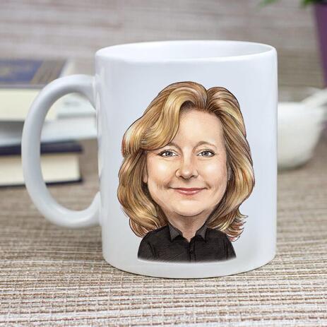 Cofee mug with Corporate Caricature - example