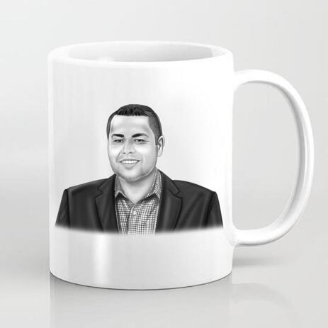 Corporate Portrait on Cofee Mug - example