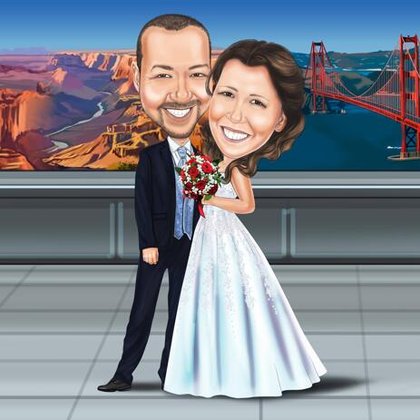 Save the Date Customized Caricature Invitation Card - example