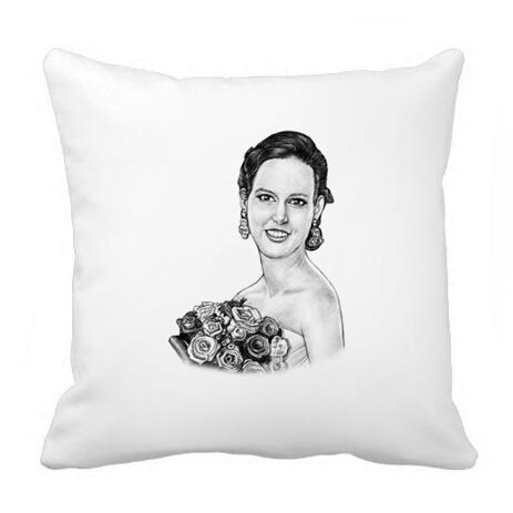 Bride Portrait from Photos on Pillow - example