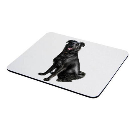 Dog Caricature Printed on Mouse Pad - example