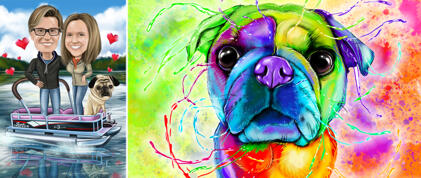 Pug Caricature