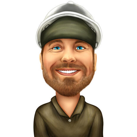 Custom Individual Engineer Caricature in Colored Style from Photos - example
