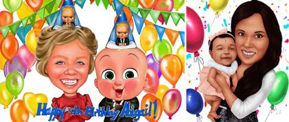 Kid Birthday Caricature