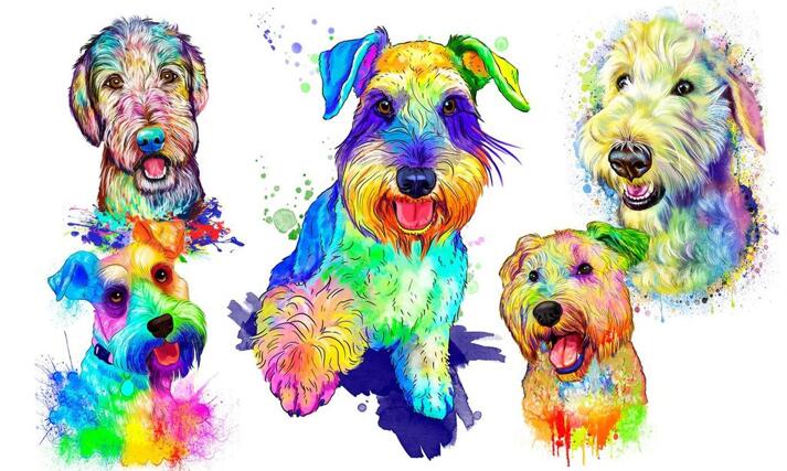 Fox Terrier Сaricature large example