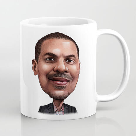 Colored Cartoon from Photo on Mug - example