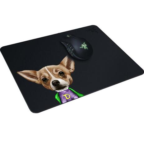Dog Caricature from Photos Printed as Mouse Pad - example