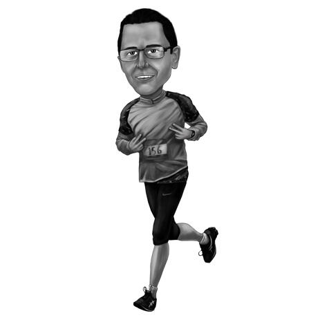 Jogging-Karikatur aus Fotos - example
