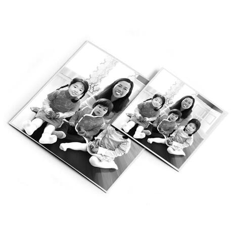 Family with Kids Caricature as Magnets - example