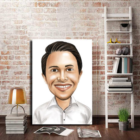 Business Caricature on Canvas - example