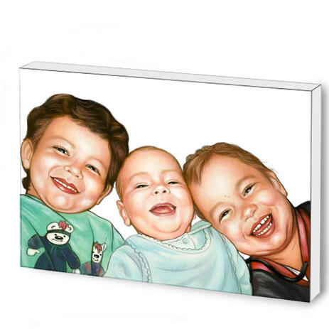 Brothers Caricature from Photos as Photoblock - example