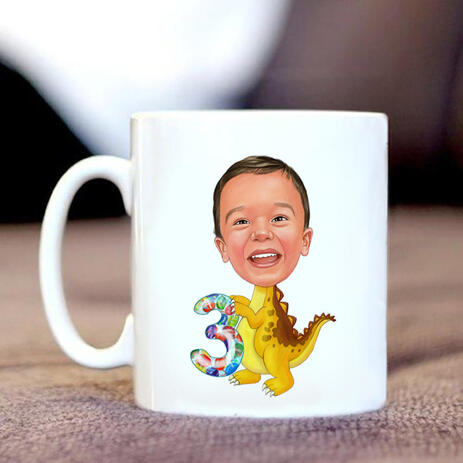 Birthday Children Caricature on Mug - example