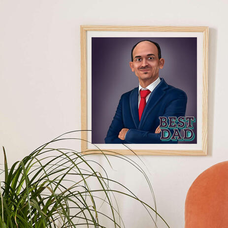 Print on Photo Paper: Personalized Father's Day Portrait Gift - example