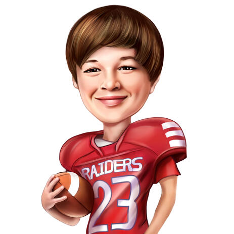 Football Soccer Caricature Holding the Ball - example