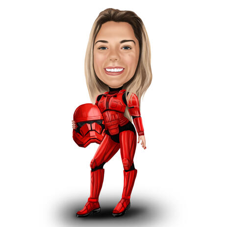 Person Caricature as Star Wars Character for Custom Star Treck Gift - example