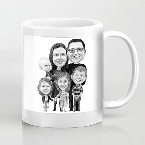 Group Gift - Personalized Caricature Mug - example
