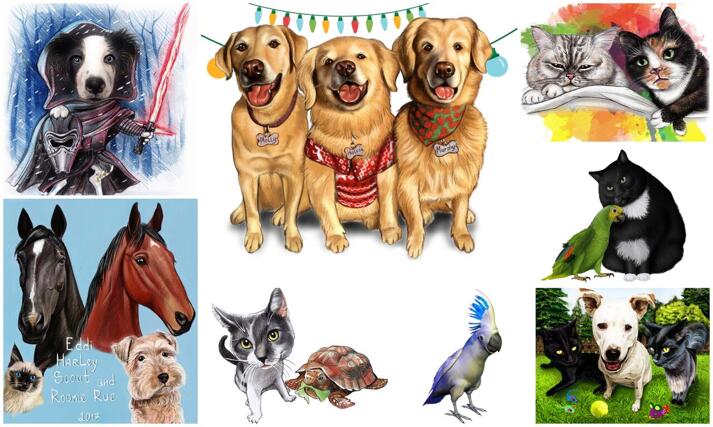 All Pets Caricatures large example