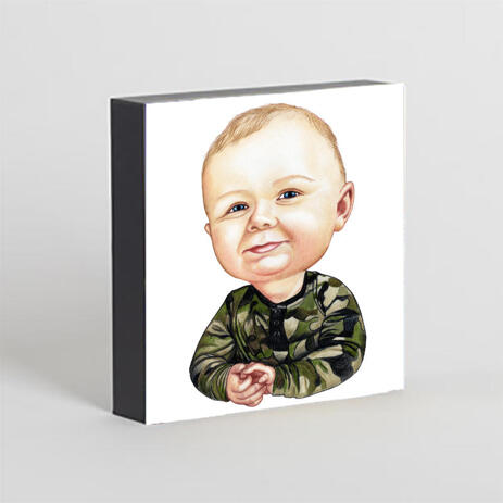 Toddler Caricature from Photos as Photo Block - example
