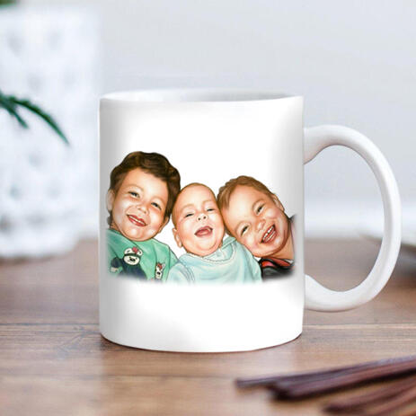 Brothers Caricature from Photos as Mug - example