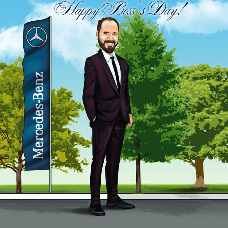 Boss Portrait Drawing Gift from Photos: Full Body - example