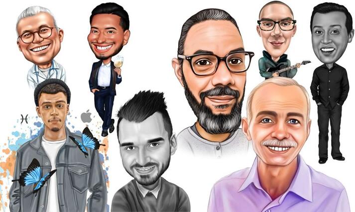 Male Caricature large example