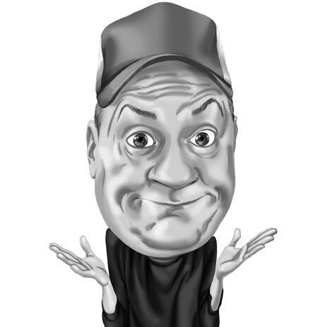 Funny Custom Cartoon Caricature - Hand Drawn Personalized from Photos in Exaggerated Style - example