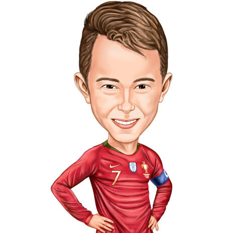 Colored Caricature of Person in Sport Theme from Photos - example