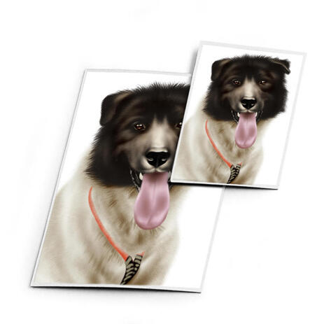 Dog Portrait from Photos on Magnetes - example