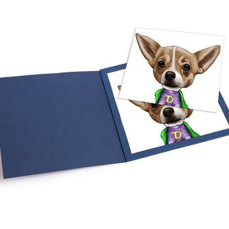 Dog Caricature from Photos Printed as Magnets - example