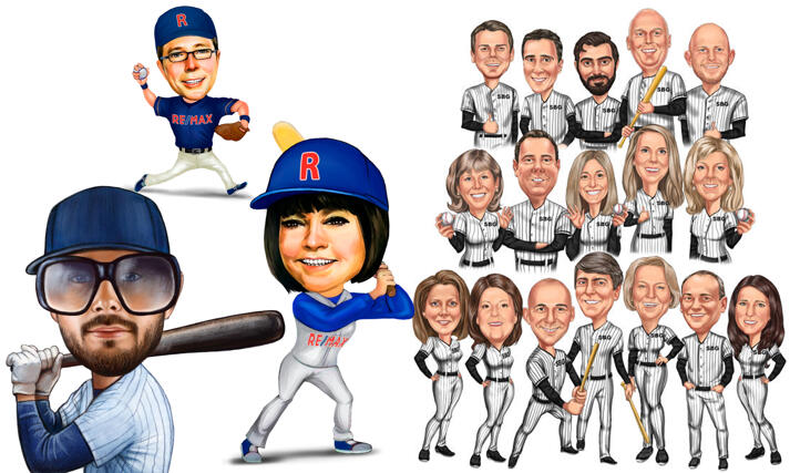 Baseball karikatyrer large example