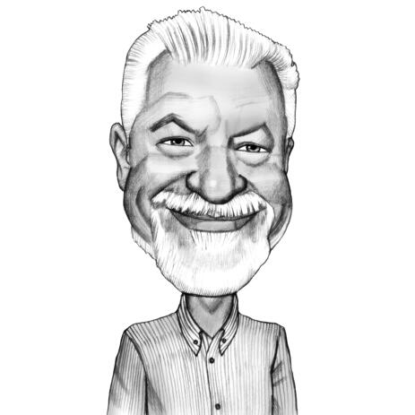 Head and Shoulders Person Caricature from Photo in Pencils Style - example