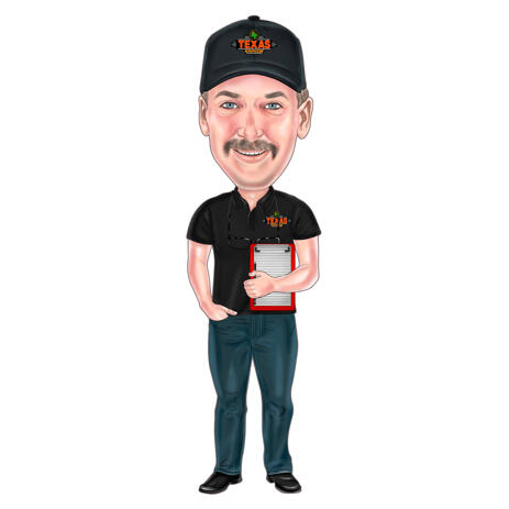 Work Caricature Drawing of Any Profession in Colored Full Body Style from Photos - example