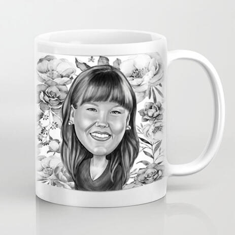 Custom Photo Mug: Digital Cartoon Drawing from Photo - example