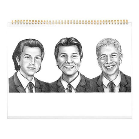 Caricature for Business Owners on Calendar - example