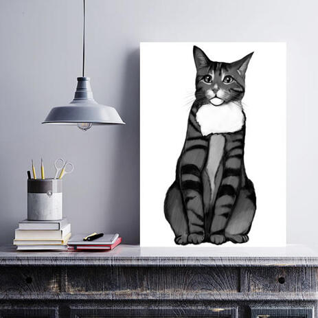Cat Portrait from Photos on Canvas - example