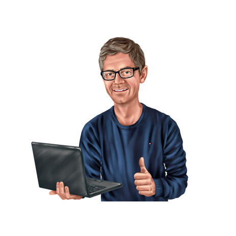 Person Portrait Drawing Information Technologist Specialist from Photos - example