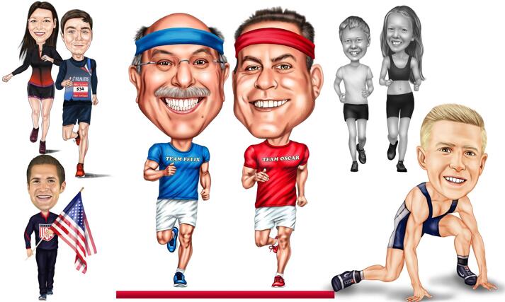 Jogging Caricature large example