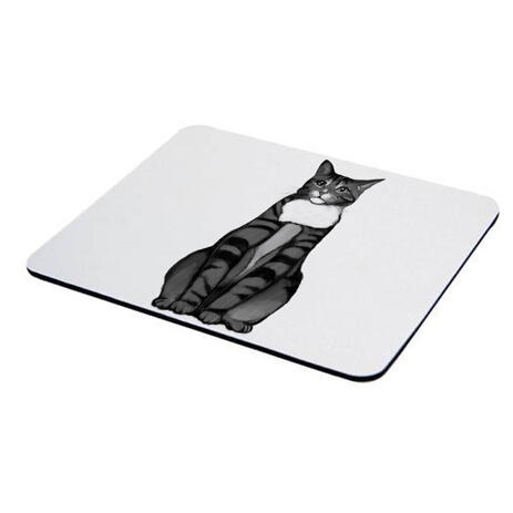 Cat Portrait from Photos on Mouse Pad - example