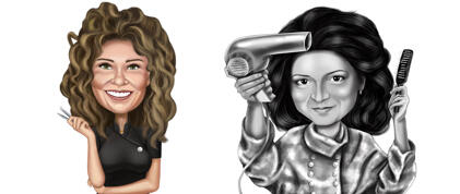 Beauty Salon Caricature