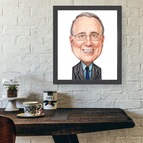 Business Caricature on Canvas - example