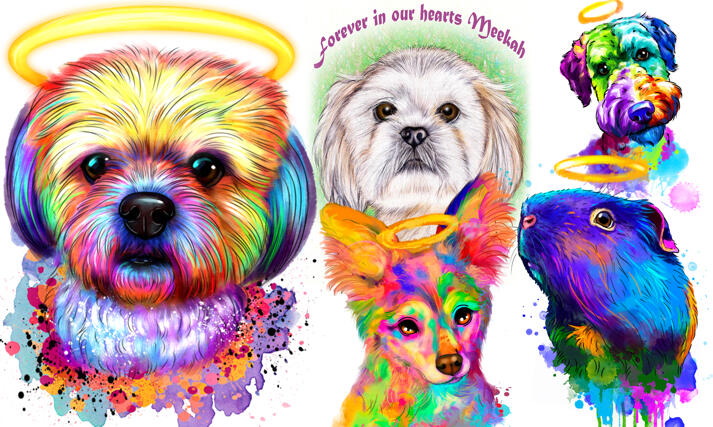 Pet Memorial Portrait large example
