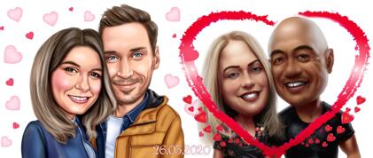 Couple with Hearts
